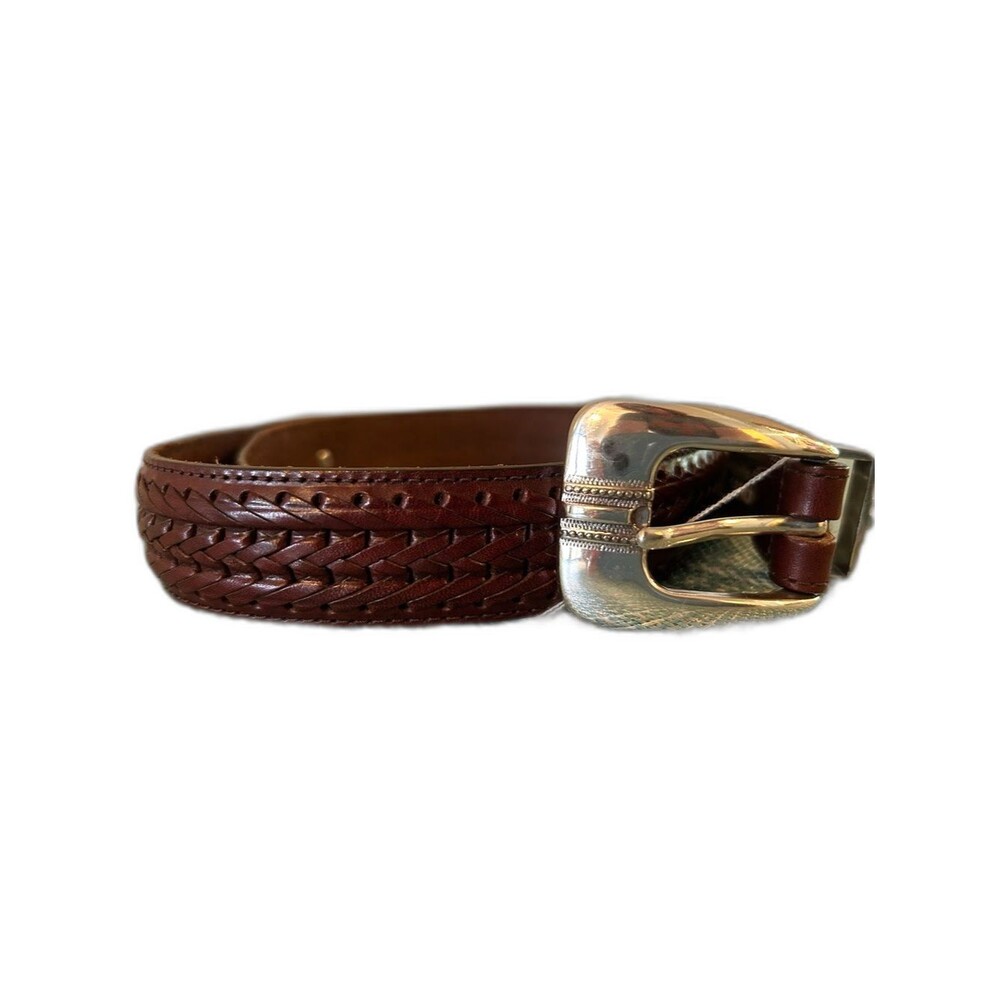 Onyx by Brighton Vintage Woven Leather Belt - Size 34" - NWT